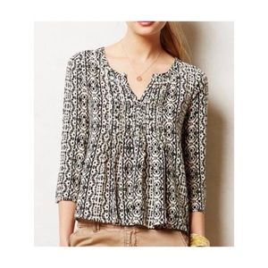 Vanessa Virginia Boho Mahdia Ikat Blouse by Anthropologie